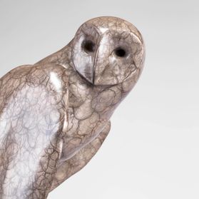 Bronze Barn Owl III Sculpture 