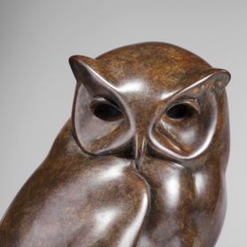 Bronze Screech Owl Sculpture 